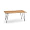 Alaterre Furniture Hairpin Natural Live Edge Wood with Metal 42" Coffee Table, Natural AWDD1120 - alternate 1
